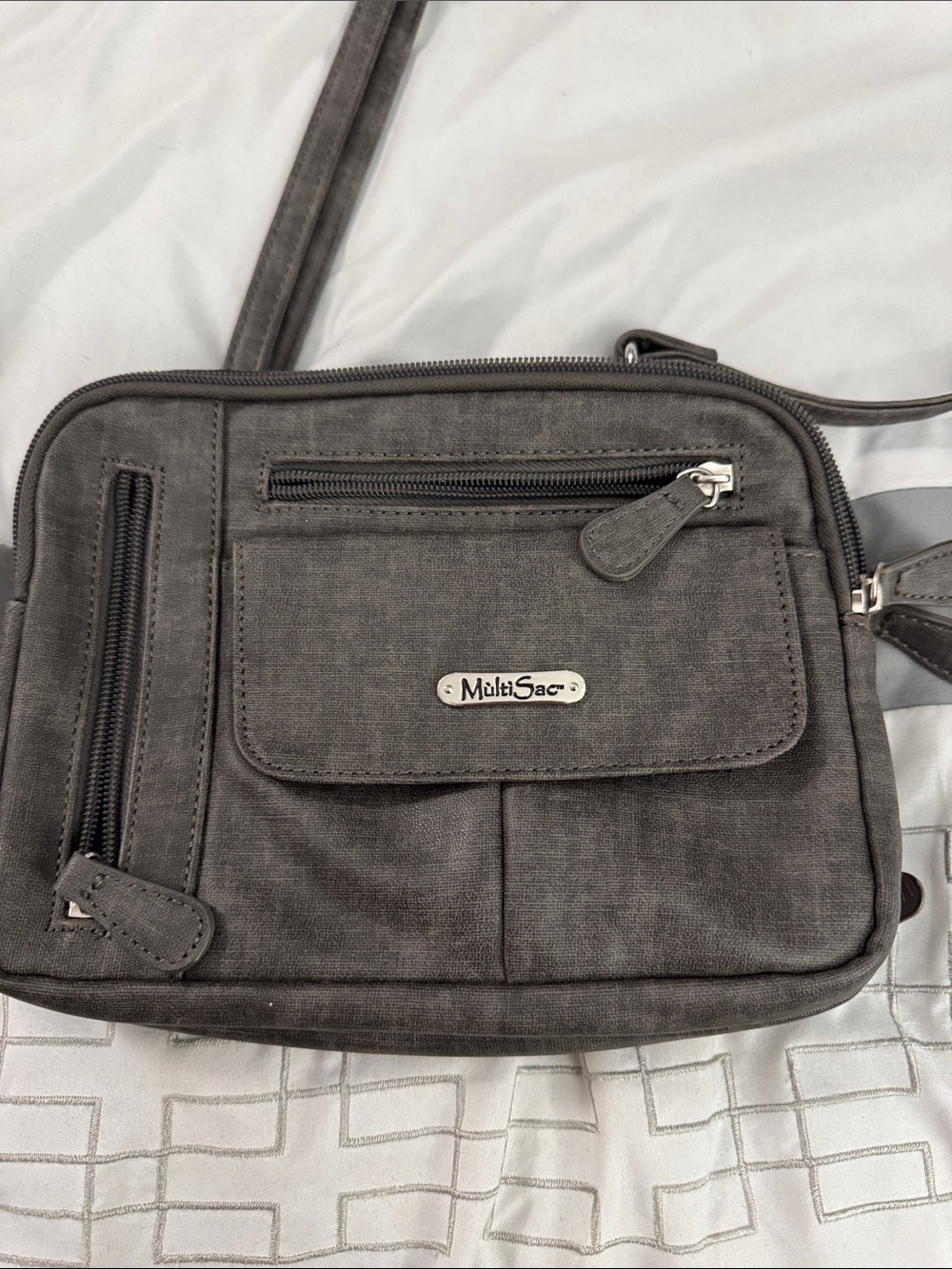 MultiSac Compact Crossbody Bag in Charcoal Gray